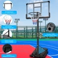thumbnail image 5 of Euroco Portable Basketball Hoop Height Adjustable 6.6ft - 10ft, Basketball System with 44 inch Backboard and Wheels for Outdoor Indoor Basketball Goal Game Play Set, 5 of 7
