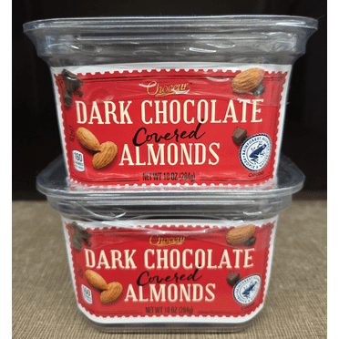 Choceur Dark Chocolate Covered Almonds 10oz 284g (2 Tubs)