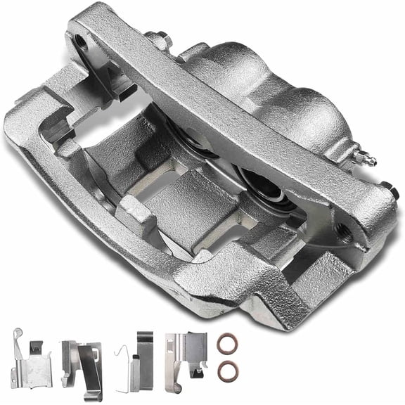 A-Premium Disc Brake Caliper Assembly with Bracket Compatible with Ford Excursion 2000 F-250 F-350 Super Duty 1999-2000 Front Left Driver Side