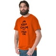 thumbnail image 4 of Keep Calm Fish On Fishing Enthusiast Men's Big & Tall Crewneck Graphic Tee Brisco Brands 2X, 4 of 5