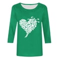 thumbnail image 5 of VKOYWKM Heart Shirts Women Valentines Day T-Shirts Heart Graphic Tees Tops 3/4 Sleeve Casual Crew Neck Love Heart T-Shirts Happy Valentines Day Blouses, 5 of 5