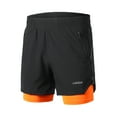 thumbnail image 2 of Men Men 2 In 1 Running Shorts Quick Drying Breathable Active Training Exercise Jogging Marathon Cycle Shorts, 2 of 7