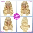 thumbnail image 5 of 40"Body Wave Blonde Wig Human Hair, 13x6 Lace Front Wig Human Hair, 200 Density, 5 of 6