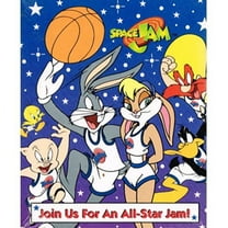 Various Space Jam Vintage 1996 'Bugs And Lola' Printed Invitations, 8ct