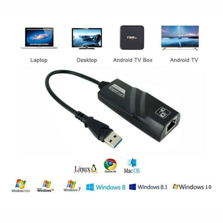 Supersellers USB 3.0 to 10/100/1000 Mbps Gigabit RJ45 Ethernet LAN Network Adapter Converter for Mac PC Nintendo