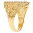 thumbnail image 2 of JackAni 14k Yellow Gold Mens Oval Halo White CZ Initial Letter A Ring, 2 of 5