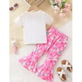 thumbnail image 6 of Cethrio Toddler Girls Shorts Set- Cute Cotton Short Sleeve Fashion Summer Clothes Suit White Size 5T, 6 of 9