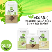 Portions Master Plant Protein Powder, Vegan, Gluten-Free, Dairy-Free (Unflavored 375g)