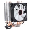 thumbnail image 4 of Ventilador de CPU de 4 tubos, 90 mm, 3 pines, con luz RGB para Intel LGA775/1155/1156, AMD AM2/AM3, ventilador individual., 4 of 14