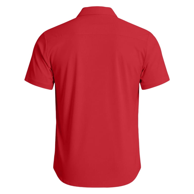 dry fit dress shirts for men Slim Solid Wrinkle-resistant Everyday Performance Dress Shirt