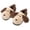 Coffee, variant on Gyujnb Kids Open Back Slide Slippers 3D Cartoon Puppy Plush Lined Flat Non Warm Winter Indoor Unisex Home Footwear,5-5.5 Years