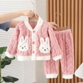 thumbnail image 3 of Conjunto de pijamas de felpa cálidos para invierno para niños, ropa de dormir bonita, conjunto de 2 uds., pijamas de Navidad, ropa para el hogar, pijamas de tiburón, ropa de 1 a 3 años, 3 of 4