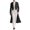 Black, variant on Men's Trench Coat Double Breasted Notched Lapel Long Jacket Windbreaker Casual Slim Fit Overcoat Banquet Dress Coat White
