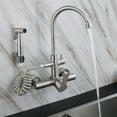 thumbnail image 6 of MINUS ONE Wall Mounted Faucet w/Bidet Spray 360° Rotation Faucet Warm & Cold Water One Handle Faucet, 6 of 9
