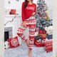 thumbnail image 1 of Conjunto de pijama navideño para mujer, ropa de dormir de manga larga, traje de estar por casa, 2 piezas, Invierno, 1 of 3