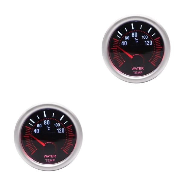 Kenally Carcasa gris, 52mm, Universal, 12V, LED, lente de humo, 40 ~ 120 grados, medidor de temperatura del agua, medidor de coche 2piezas Kenally CBP591805