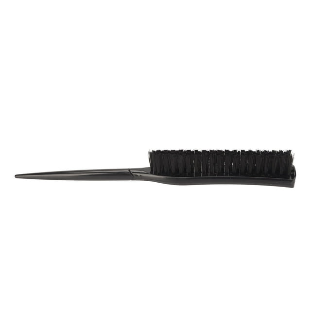 Cepillo para burlas de cabello, nailon de 3 filas, añade volumen, ergonómico, portátil, para estilizar el cabello, cepillo de cola de rata para salón