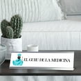 thumbnail image 3 of El Guru De La Medicina, Blue Silver Frame Desk Sign (2 x 8"), 3 of 3