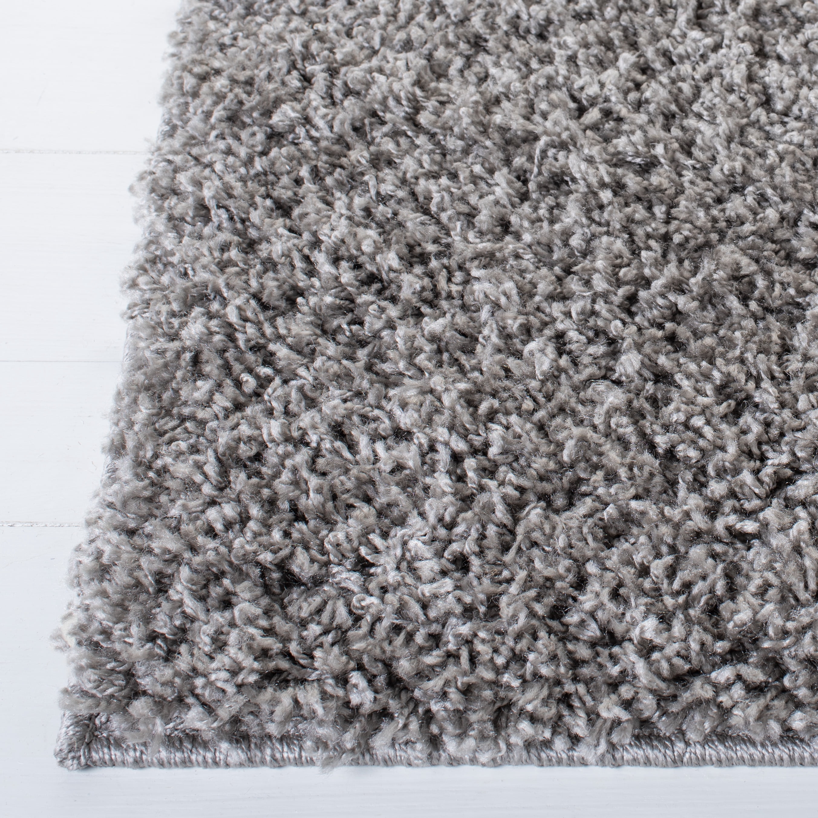 SAFAVIEH Venus Elijah Solid Shag Area Rug, Grey, 4' x 6'