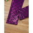 thumbnail image 5 of Zaldita Girls Full Length Leggings Kids Thick Warm Winter Leggings Scales Fish Pants Dancewear Activewear Hot Pink 140, 5 of 7