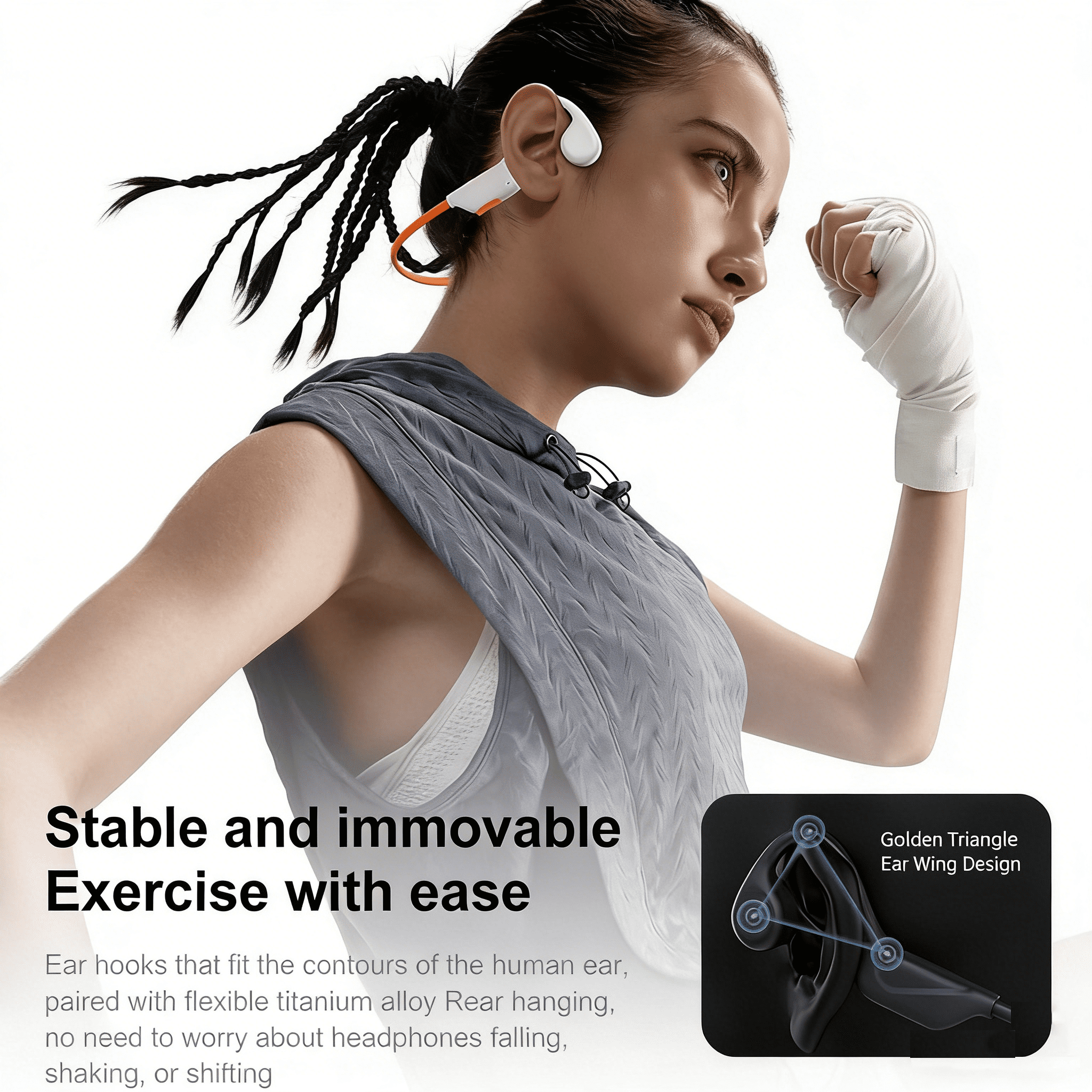 GKEAPZA Bone Conduction Headphones ,Wireless Open Ear Headphones with Mic,Bluetooth ,10H Playtime & IPX5 Waterproof,Sports Headphone for Running & Outdoor