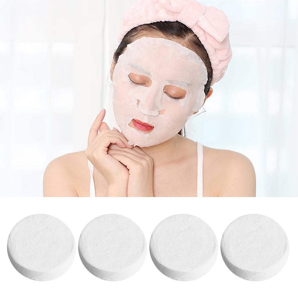 Fosa 40Pcs NonWoven Fabric Compressed Facial Mask DIY Face Make Paper