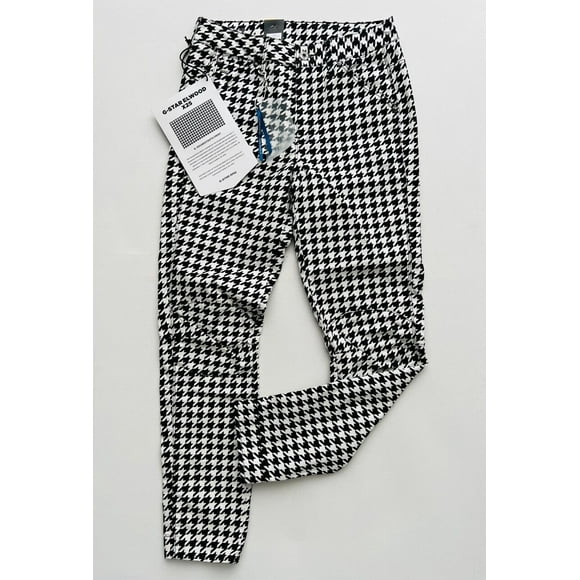 G-Star Elwood x Harrison Williams x25 Jeans Boyfriend Pied-de-Poule Lait / Noir