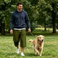 thumbnail image 2 of JoveMarine Men's Cargo Shorts Loose Fit - Work Shorts with Large Pockets, Knee-Length Casual for Summer Outdoor & Daily,Army Green L, 2 of 8