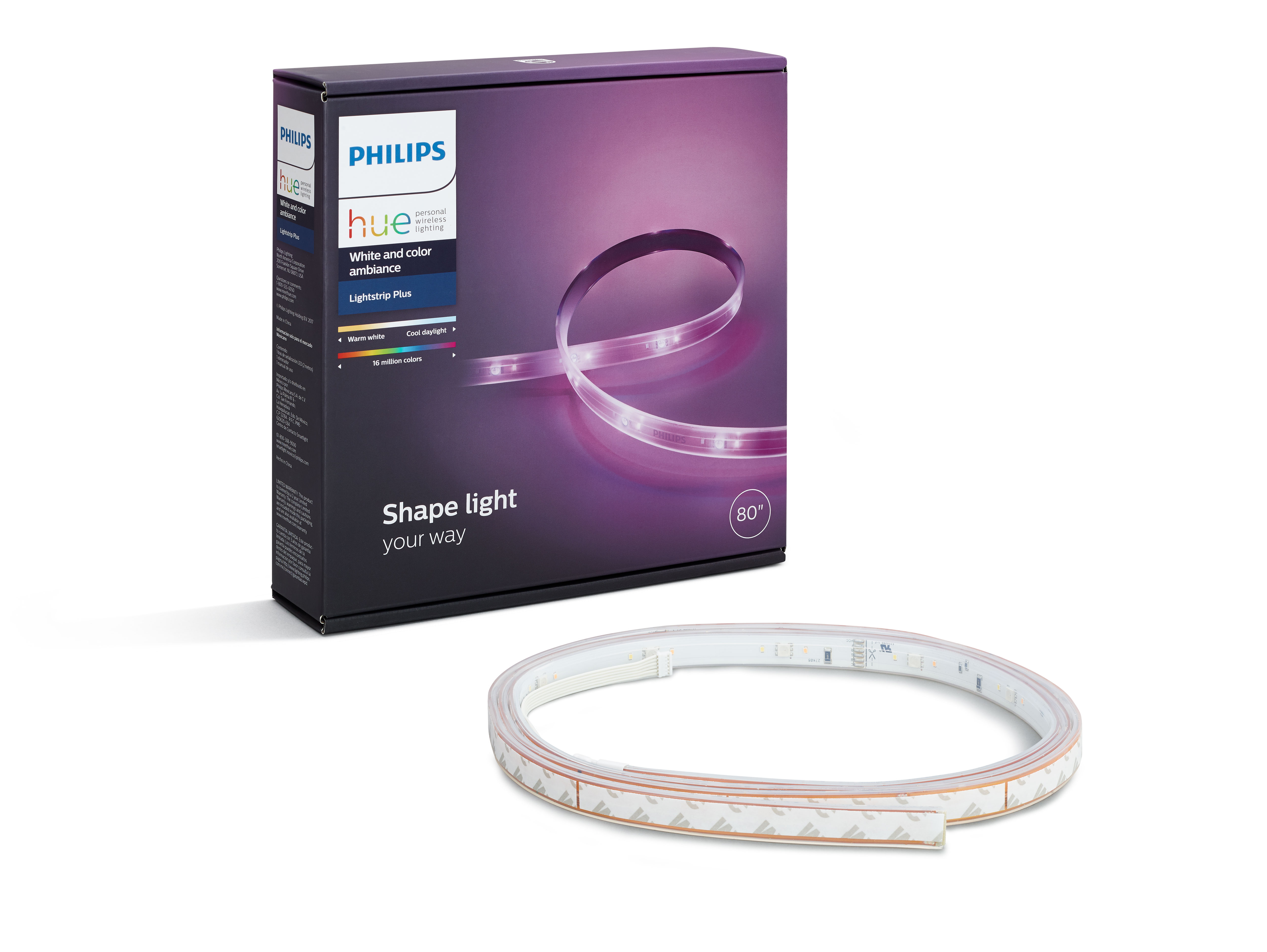 Philips Hue White and Color Ambiance Smart Indoor Light Strip Plus, 2m LED - image 4 of 11
