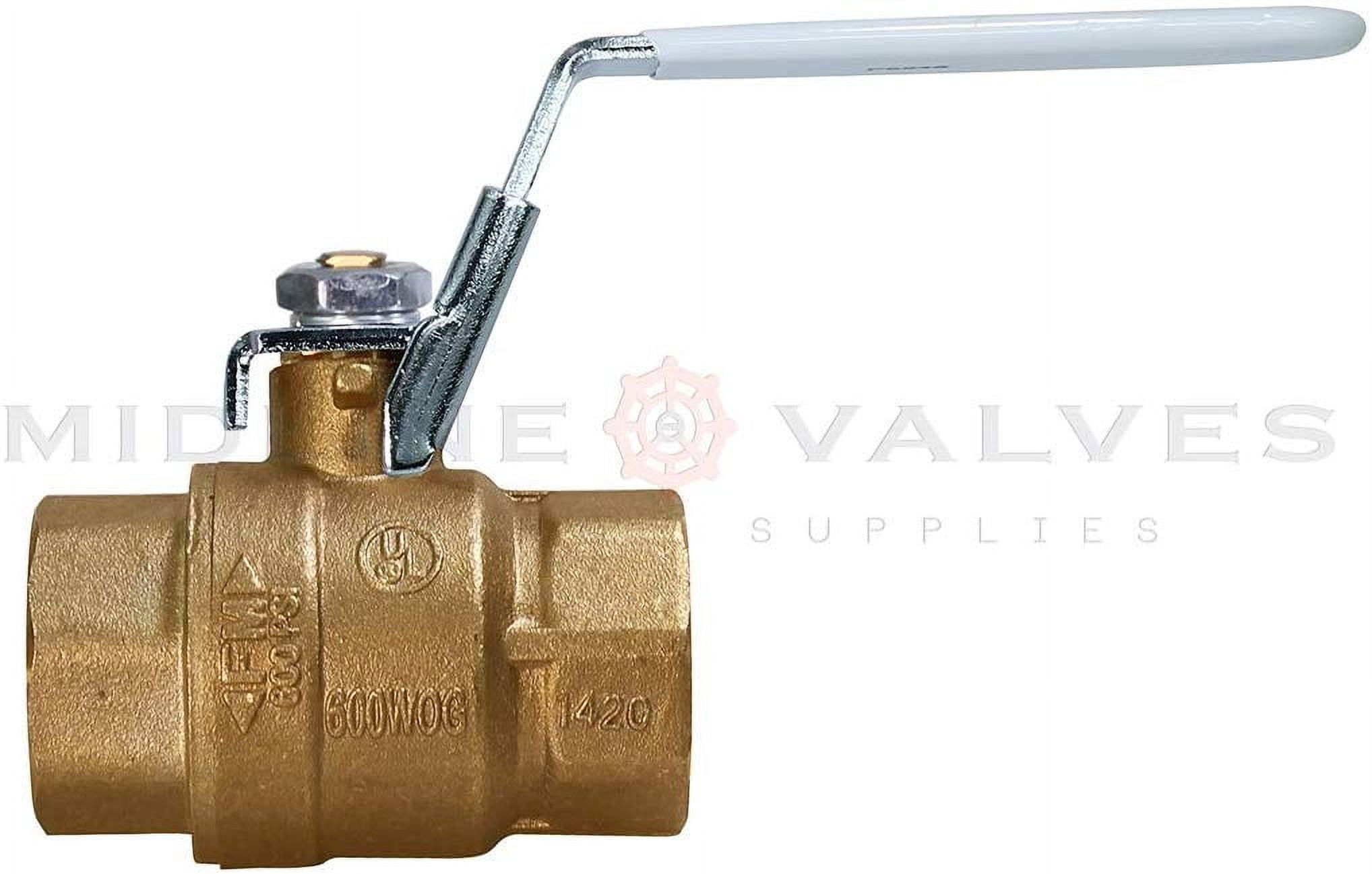3/4 in. SWT x 3/4 in. SWT Premium Brass Full Port Ball Valve with Lock Handle (10 Pack)