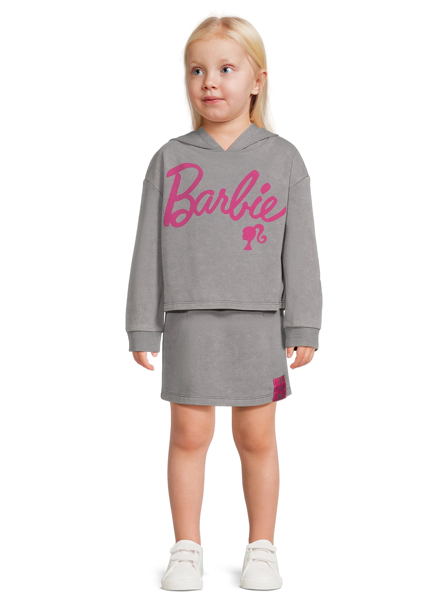 Barbie Toddler Girls Hoodie and Skirt Set, 2-Piece, Sizes 2T - 5T