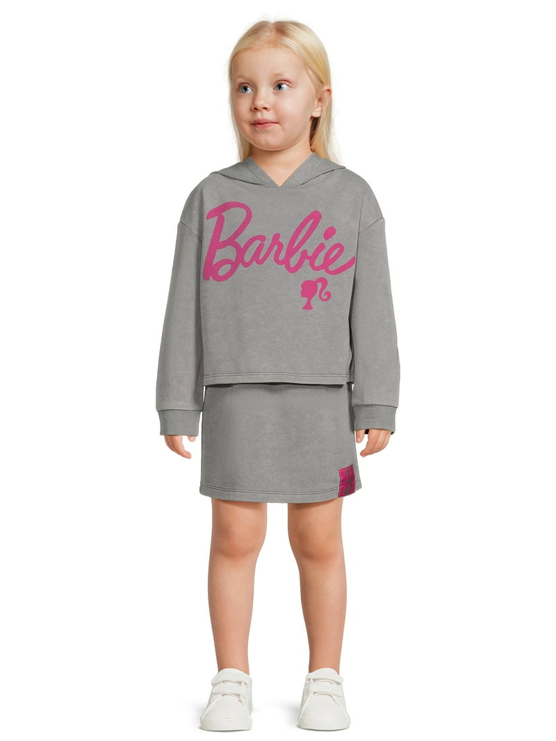 Barbie Toddler Girls Hoodie and Skirt Set, 2-Piece, Sizes 2T - 5T