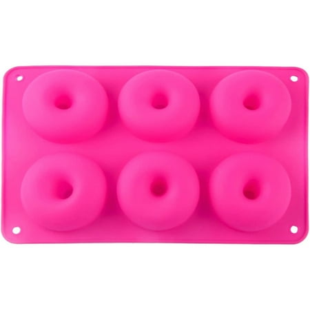 

VIVEFOX Silicone Donut Molds 6 Cavity Non-Stick Full-Sized Safe Baking Tray Maker Pan Heat Resistance
