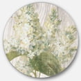 thumbnail image 1 of Designart « Goauche Green Flower II » Art Mural Rond en Métal Style Ferme, 1 of 3