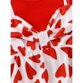 thumbnail image 6 of FEORJGP Infant Baby Valentine's Day Clothes Little Girls Long Sleeve Rompers Fake Two-Pieces Jumpsuits Heart Print Crew Neck Bodysuits with Headband Toddler Loose Casual Cute Outfit for Spring Fall, 6 of 9