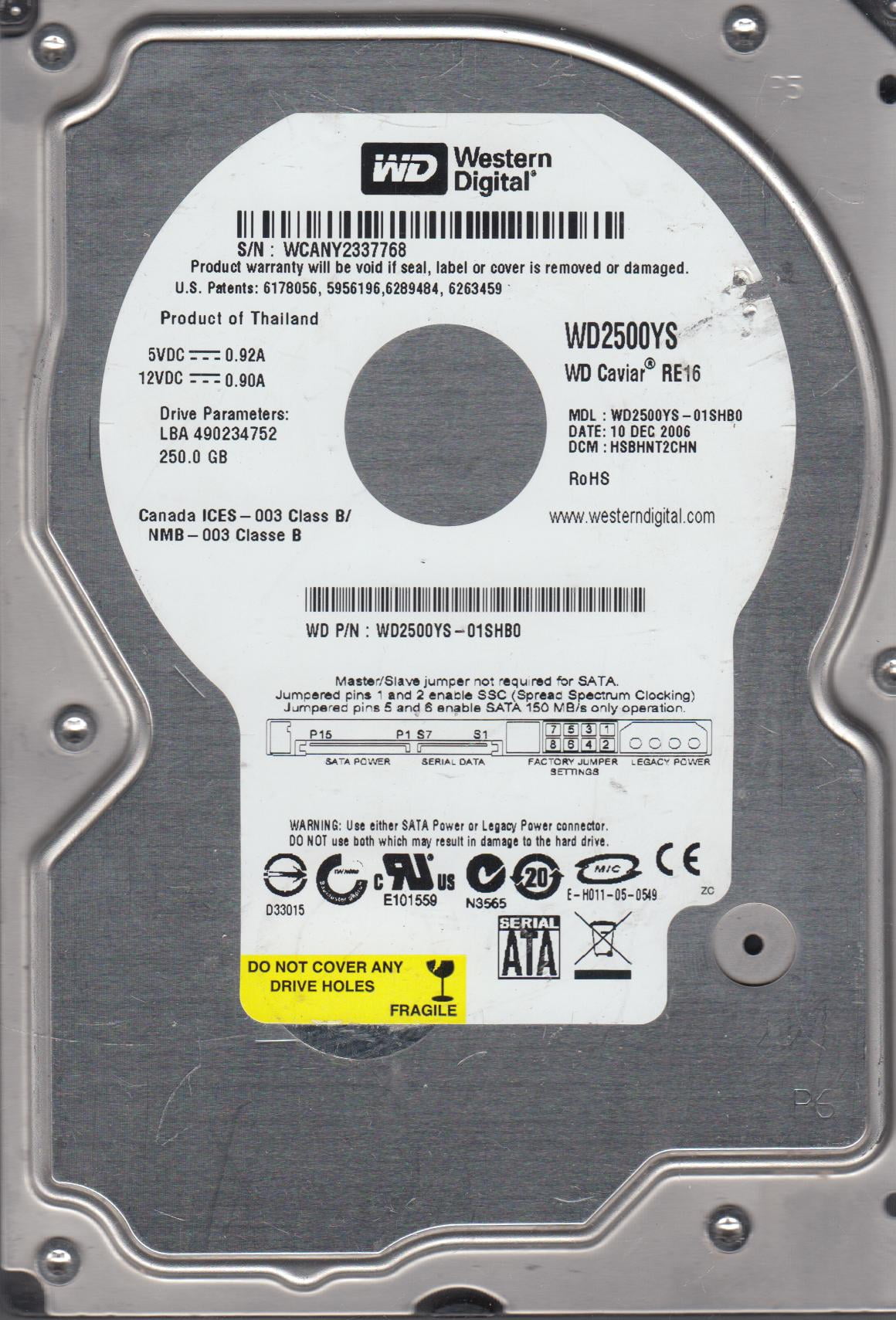 WD3003FZEX-00Z4SA0, DCM HANNNVJAA, Western Digital 3TB SATA 3.5