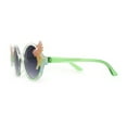 thumbnail image 3 of Kid Size Girls Rainbow Unicorn Pin Round Circle Lens Sunglasses Clear Green Smoke, 3 of 4