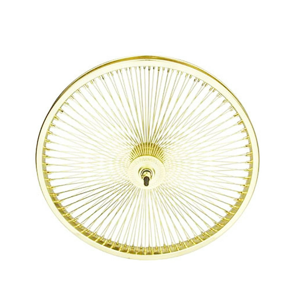 20" 144 Spoke Front Wheel 14G Gold. Bicycle wheel, bike