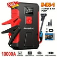 thumbnail image 2 of 13000A/12000A/11000A/10000A Peak 12V Portable Car Jump Starter, 12V Car Battery Charger, Car Jump Starter with Air Compressor, Jump Starter Para, Car Accessories Tools, LED Light, Battery Charger, 2 of 16