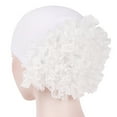 thumbnail image 2 of Ludlz Women Large Lace Flower Elastic Muslim Hijab Turban Beanie Head Scarf wrap Chemo Cap Hat for Cancer Patient, 2 of 3