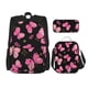 thumbnail image 1 of Disketp Girl Butterfly Mochila Estampada de Gran Capacidad con Lonchera y Estuche, Set de 3 Piezas para Estudiantes, 1 of 7