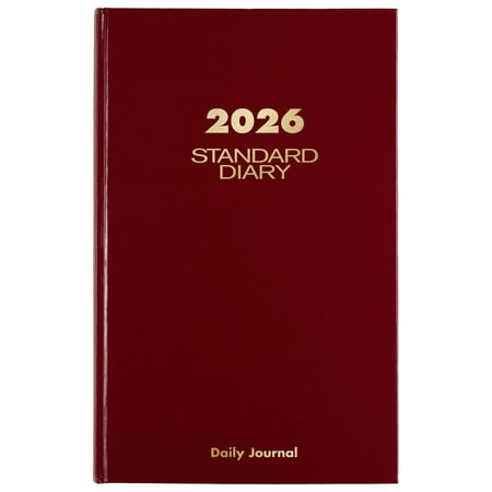 AT-A-GLANCE Standard Diary 2026 Daily Diary Red Large 7 34 x 12 - Daily Journals