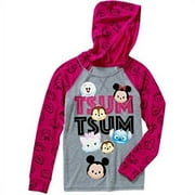 Tsum Tsum Girls' Hoodie (SM, Pink/Grey)