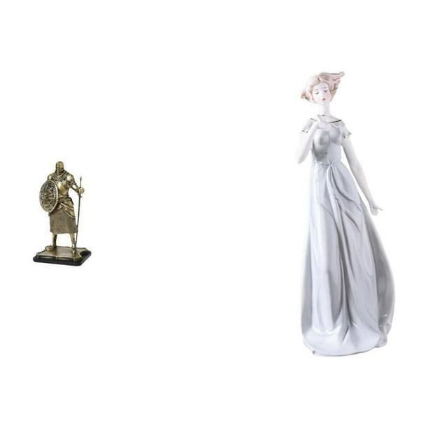 Figura de escritorio,Estatua de caballero,artesanía artística,coleccionable,escritorio,oficina,Figura decorativa,pieza de arte,decoración del hogar,Figura de escritorio,Estatua de niña