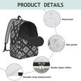 thumbnail image 3 of Nordic Style Travel Backpack for Students, Durable Boho Design with Multi Pockets, Perfect for College or Office, 3 of 4