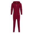 thumbnail image 3 of Baqcunre Men Pure Color Splicing Autumn Winter Casual Hoodie Print Zipper Solid Jumpsuit,S,One Piece Jumpsuit,Men'S Pants,Full Body Jumpsuit,Hoodies For Men,Mens Fashion,Red, 3 of 9