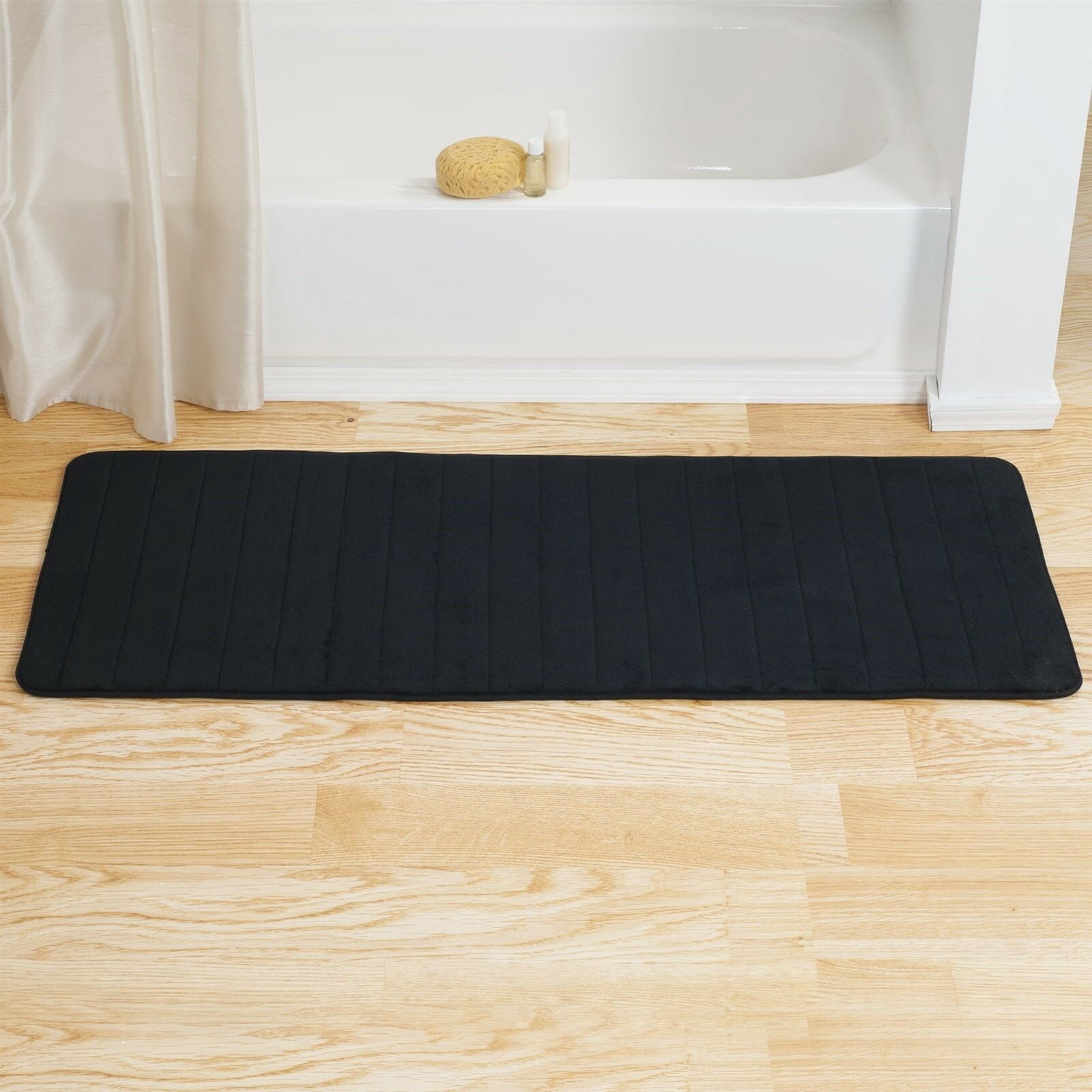 Lavish Home Memory Foam Long Bath Mat 24 inches x 60 inches Soft ...