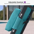 thumbnail image 6 of PURPLE LEAF Oversized 3-Piece Outdoor Lounge Set – Patio Chaise Loungers with Aluminum Frame, Side Table & Wheels for Poolside Sunbathing & Tanning, Includes Pillows, 6 of 8
