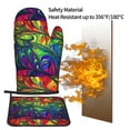 thumbnail image 5 of Bingfone Pride Rainbow Print Oven Mitts Pot Holders Set 2 PCS for Kitchen for Cooking Grilling Baking BBQ Pot Holders Cook Essentials, 5 of 7