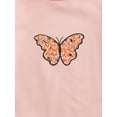 thumbnail image 5 of Seyurigaoka Lovely Kids Girls Sweatshirts, Round Neck Butterfly Printed Casual Pullover, 5 of 8